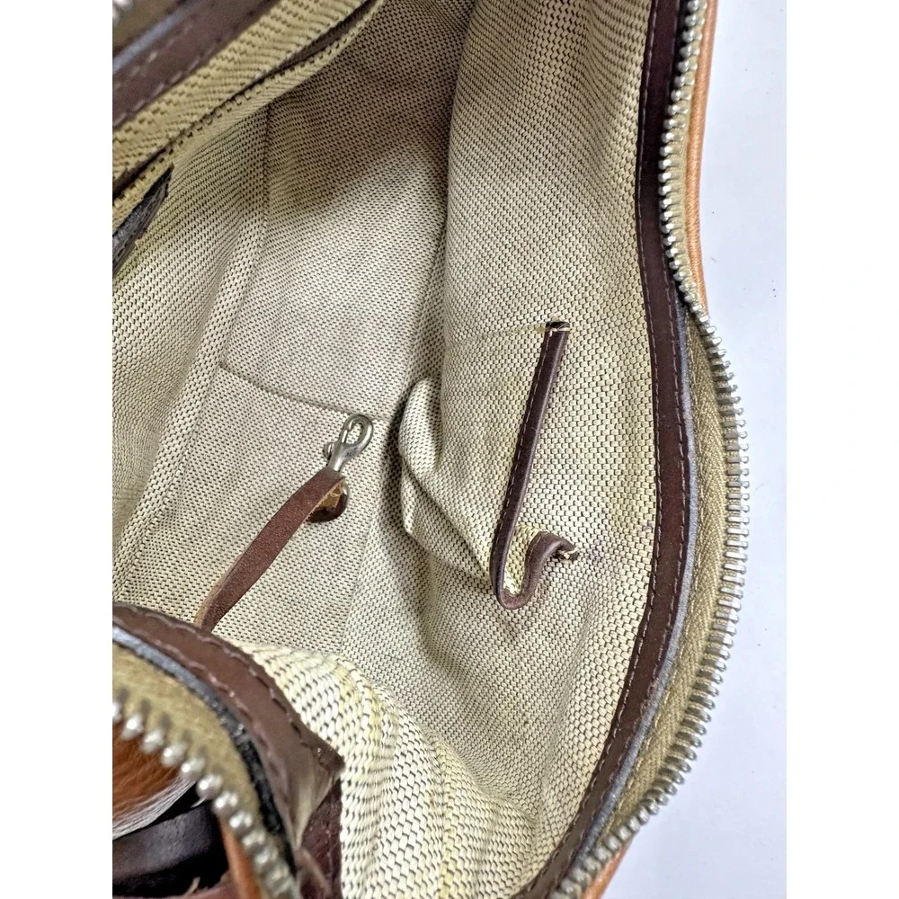 Dooney & Bourke 1975 Anniversary East West Hobo Purse Shoulder Brown Leather